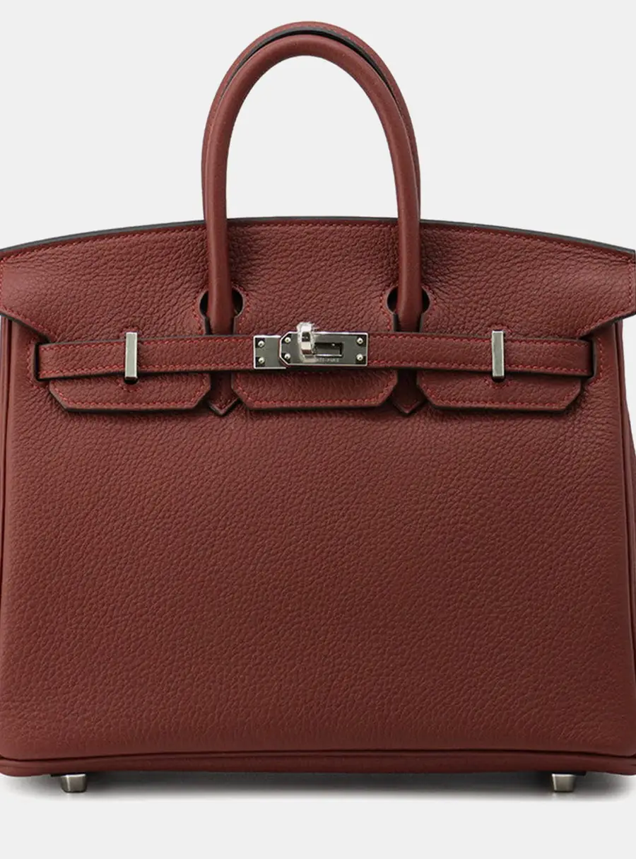 Hermes Birkin 25 Rouge H Togo Calfskin Leather Top Handle Bag
