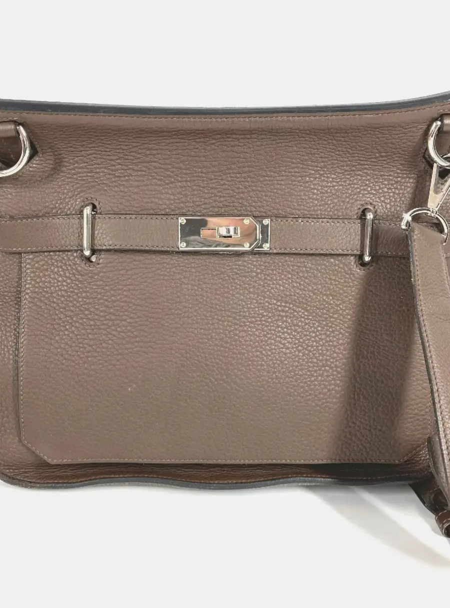 Hermes Gypsiere 34 Crossbody Flap Shoulder Bag In Taurillon Clemence Leather Dark Brown