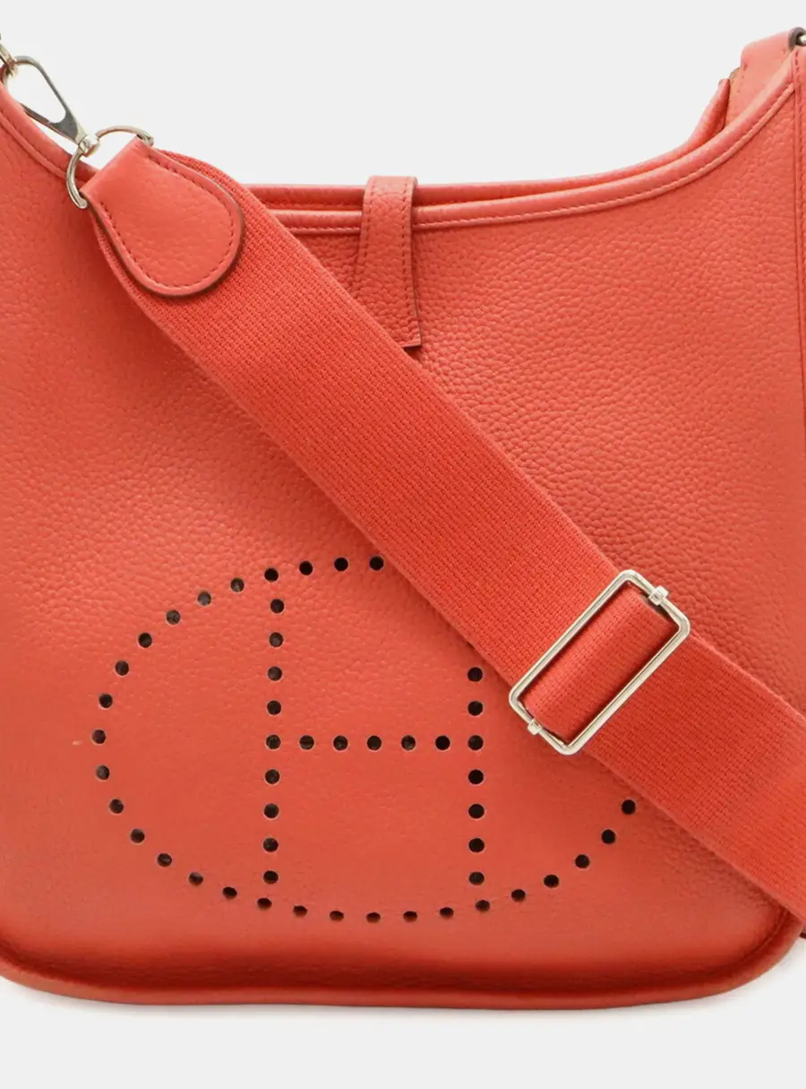 Hermes Evelyne PM Pink Taurillon Clemence Shoulder Bag
