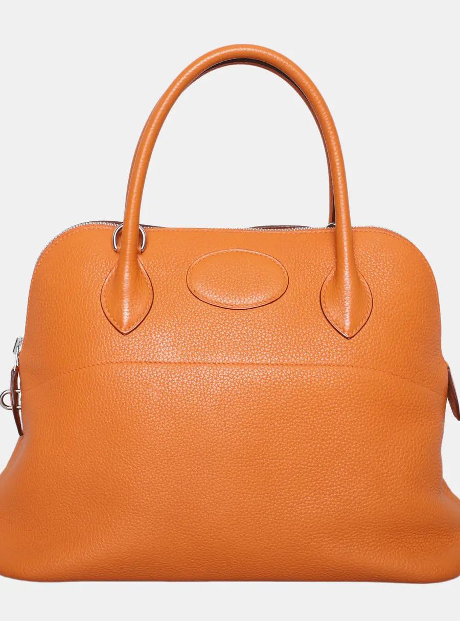 Hermes Bolide 31 Orange Togo Calfskin Leather Top Handle Bag