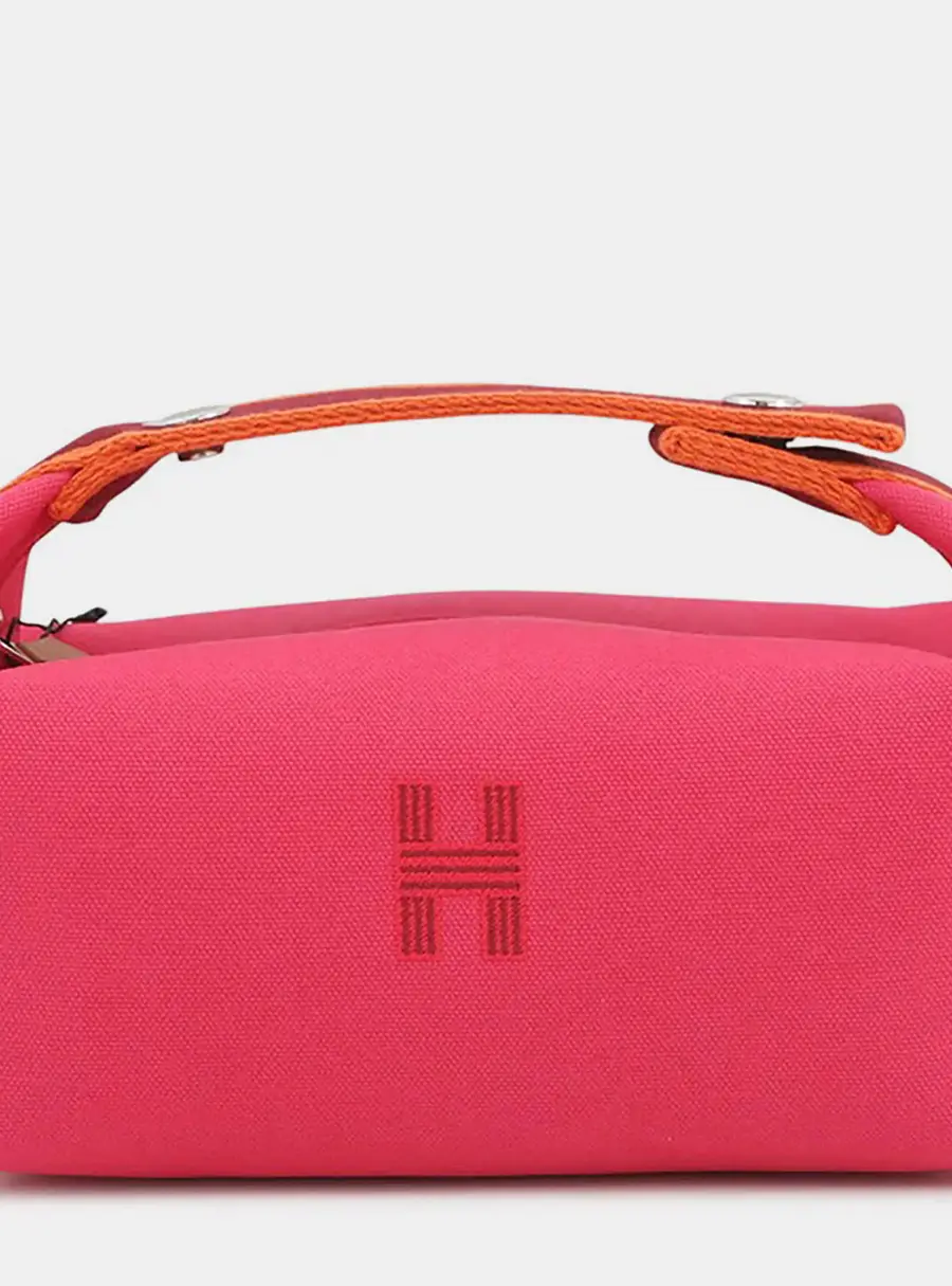 Hermes Bride a Brac PM Hibiscus Canvas Toiletry Bag