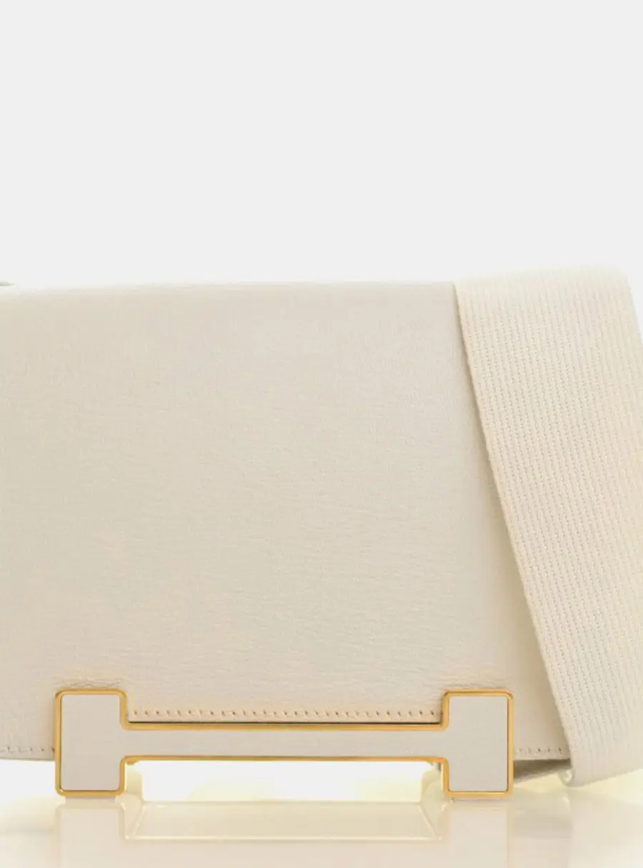 Hermes Geta Mushroom Chevre Mysore Leather Crossbody Bag