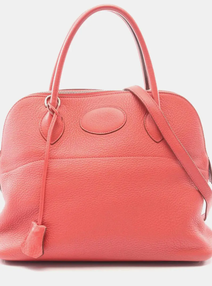 Hermes Bolide 31 Bougainvillea Taurillon Clemence Leather Top Handle Bag
