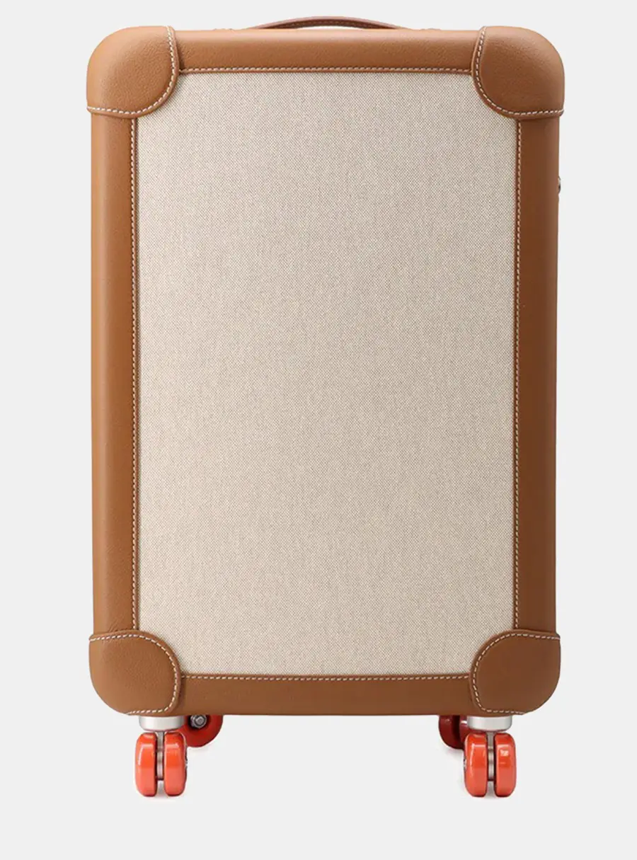 Hermes Rms Rolling Mobility Suitcase Gold Toile H Canvas Taurillon Clemence Leather Travel Bag