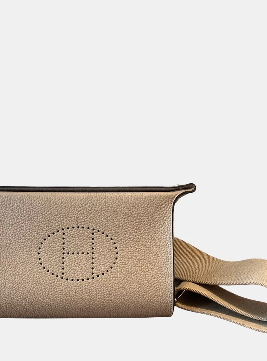 Hermes Vide-Poche Mini Fauve Togo Calfskin Leather Top Handle Bag