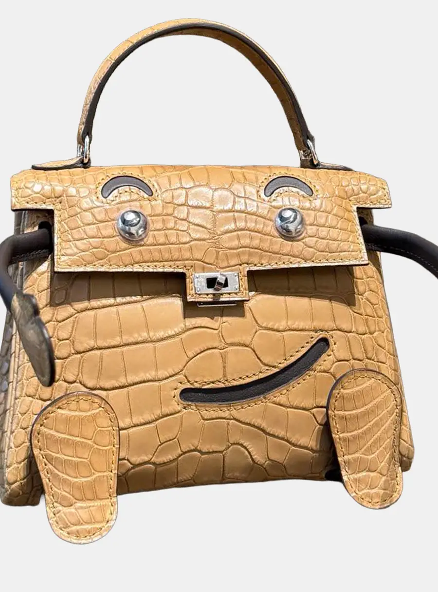 Hermes Kellydoll Vert Maquis Matte Alligator Leather Top Handle Bag