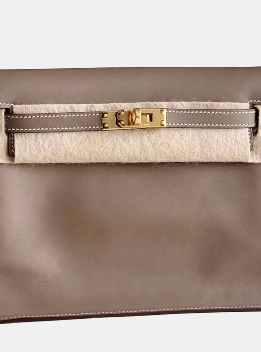 Hermes Kelly Danse Etoupe Swift Leather Shoulder Bag