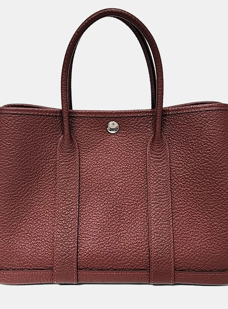 Hermes Garden Party 30 Brown Negonda Leather Tote Bag