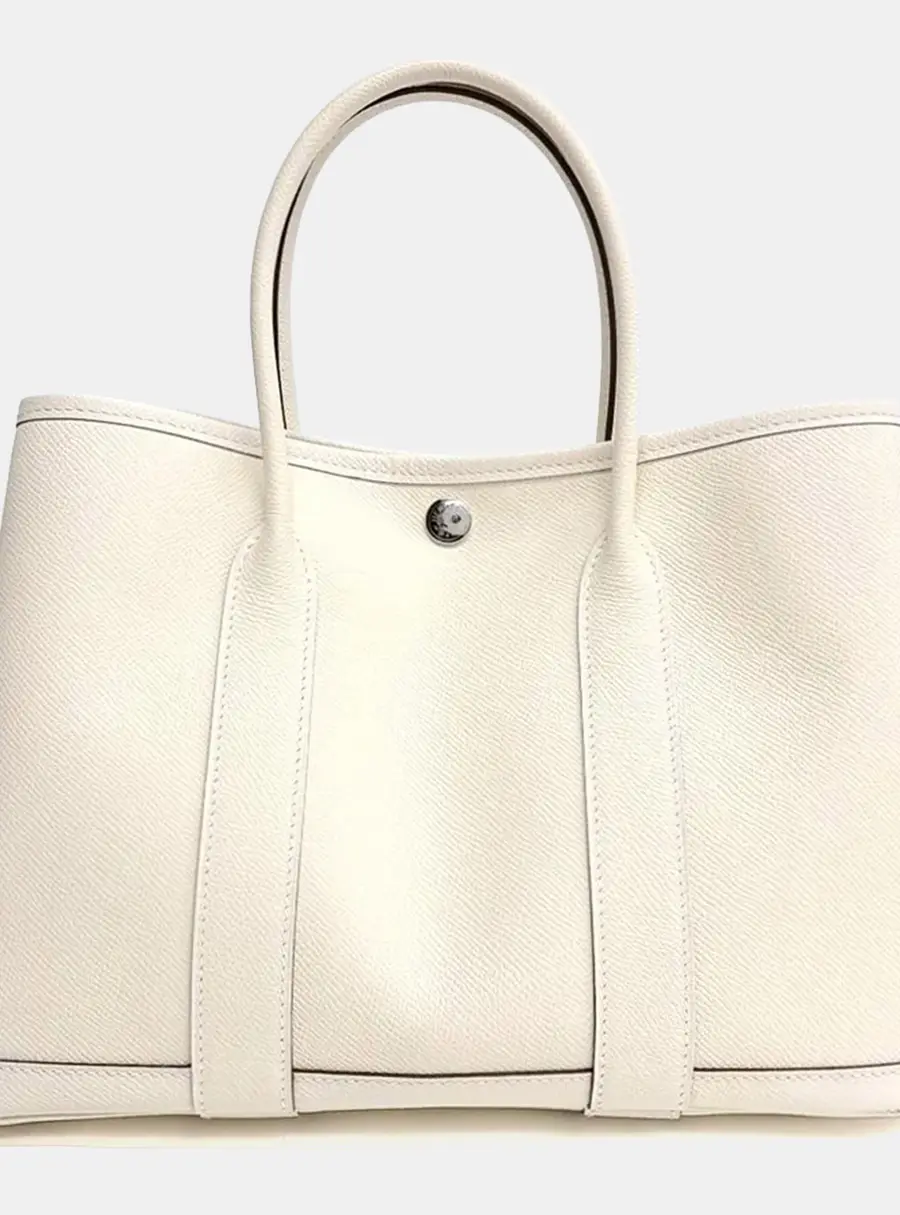 Hermes Garden Party 30 Cream Negonda Leather Top Handle Bag