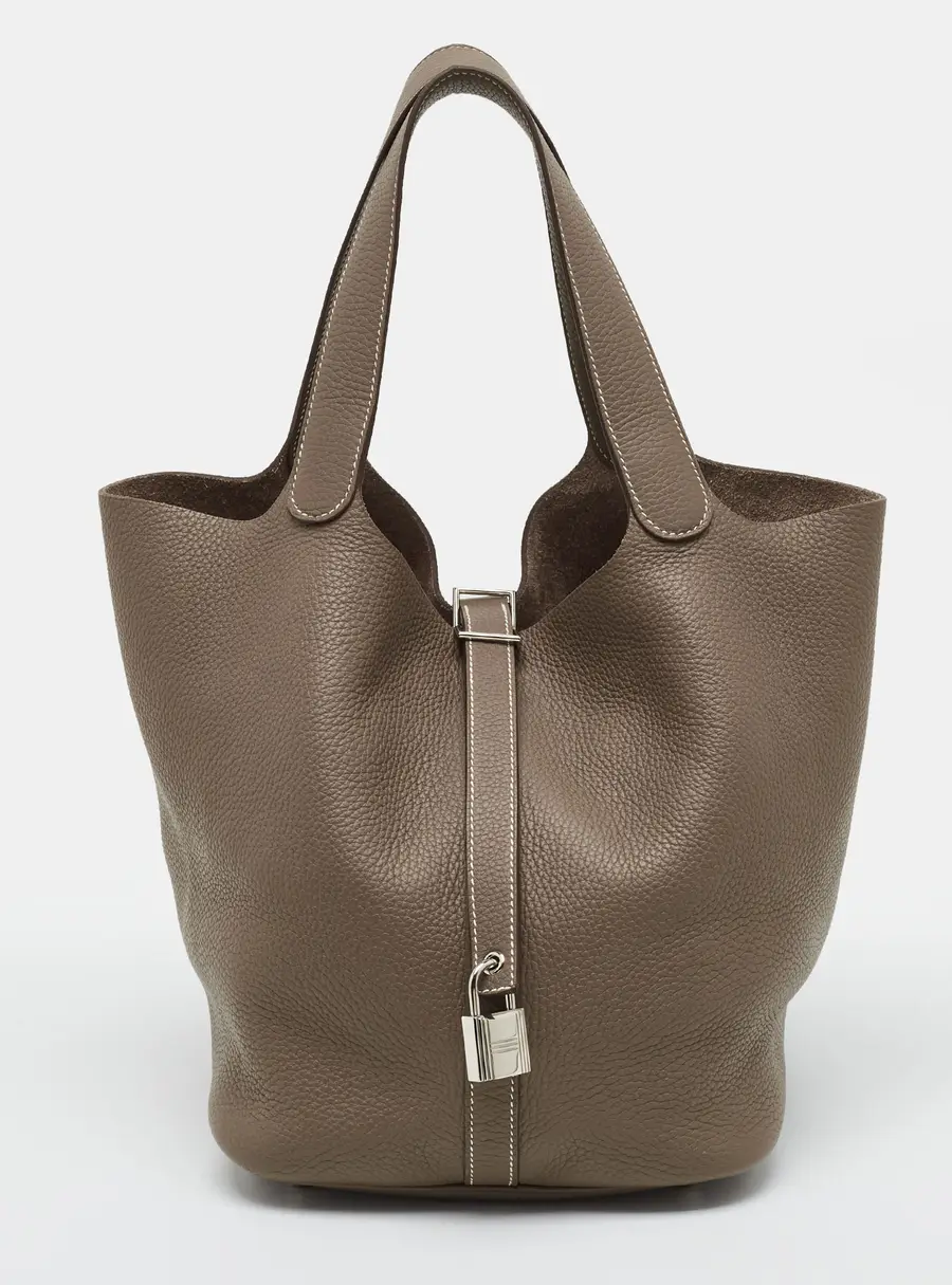 Herm&egrave;s Picotin Lock 26 Etoupe Togo Leather Bag