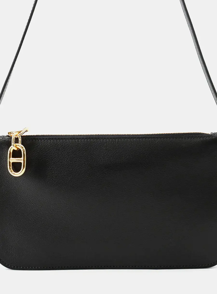 Hermes Zip Un Go To Go Black Evergrain Calfskin Leather Crossbody Bag