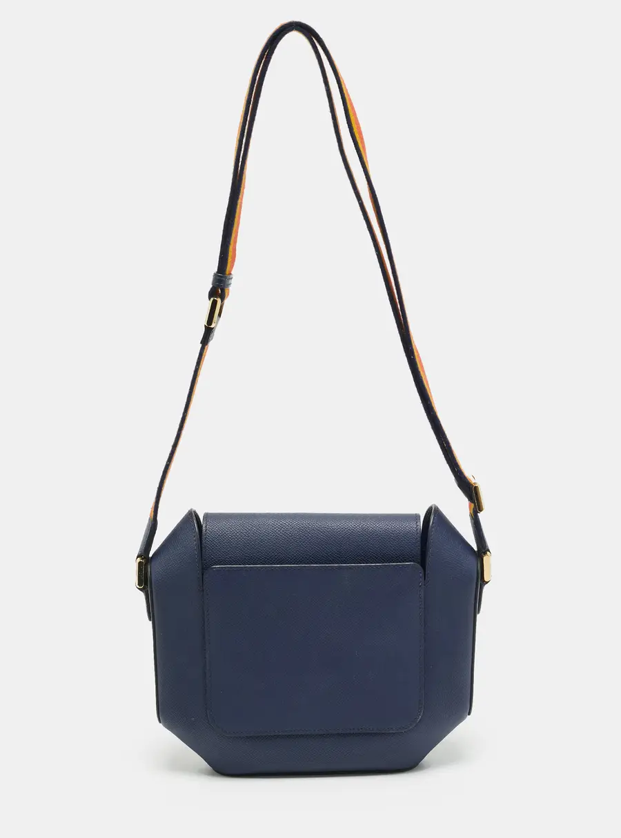 Hermes Octogone 23 Bleu Indigo Epsom Leather Shoulder Bag