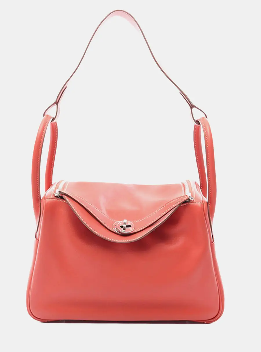 Hermes Lindy 30 Sanguine Swift Shoulder Bag