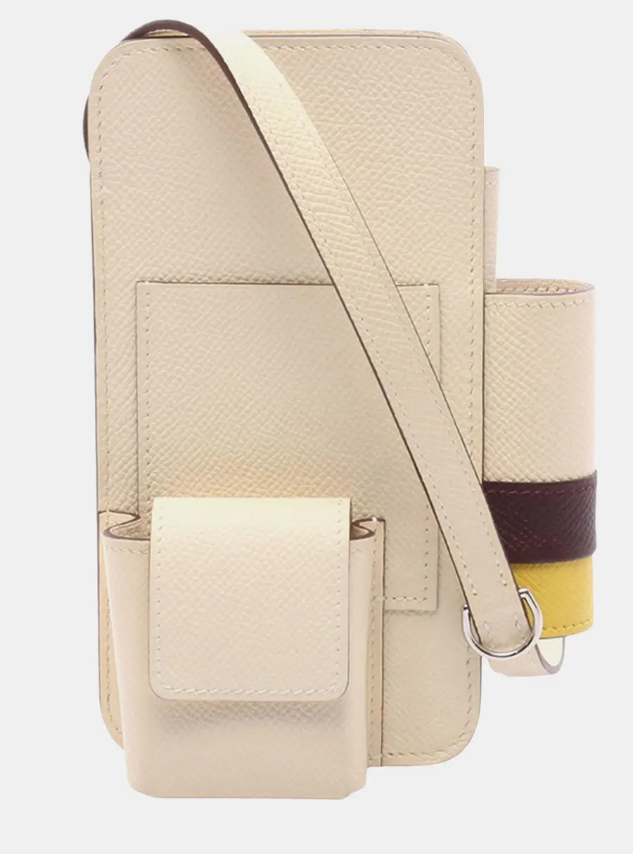 Hermes Hermesway Epsom Calfskin Leather Phone Case Bag
