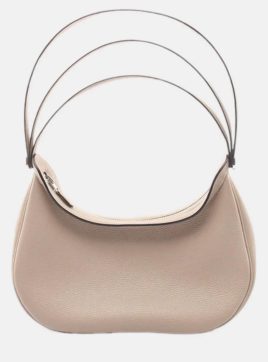 Hermes Caporal One Size Gris Tourterelle Togo Calfskin Leather Shoulder Bag