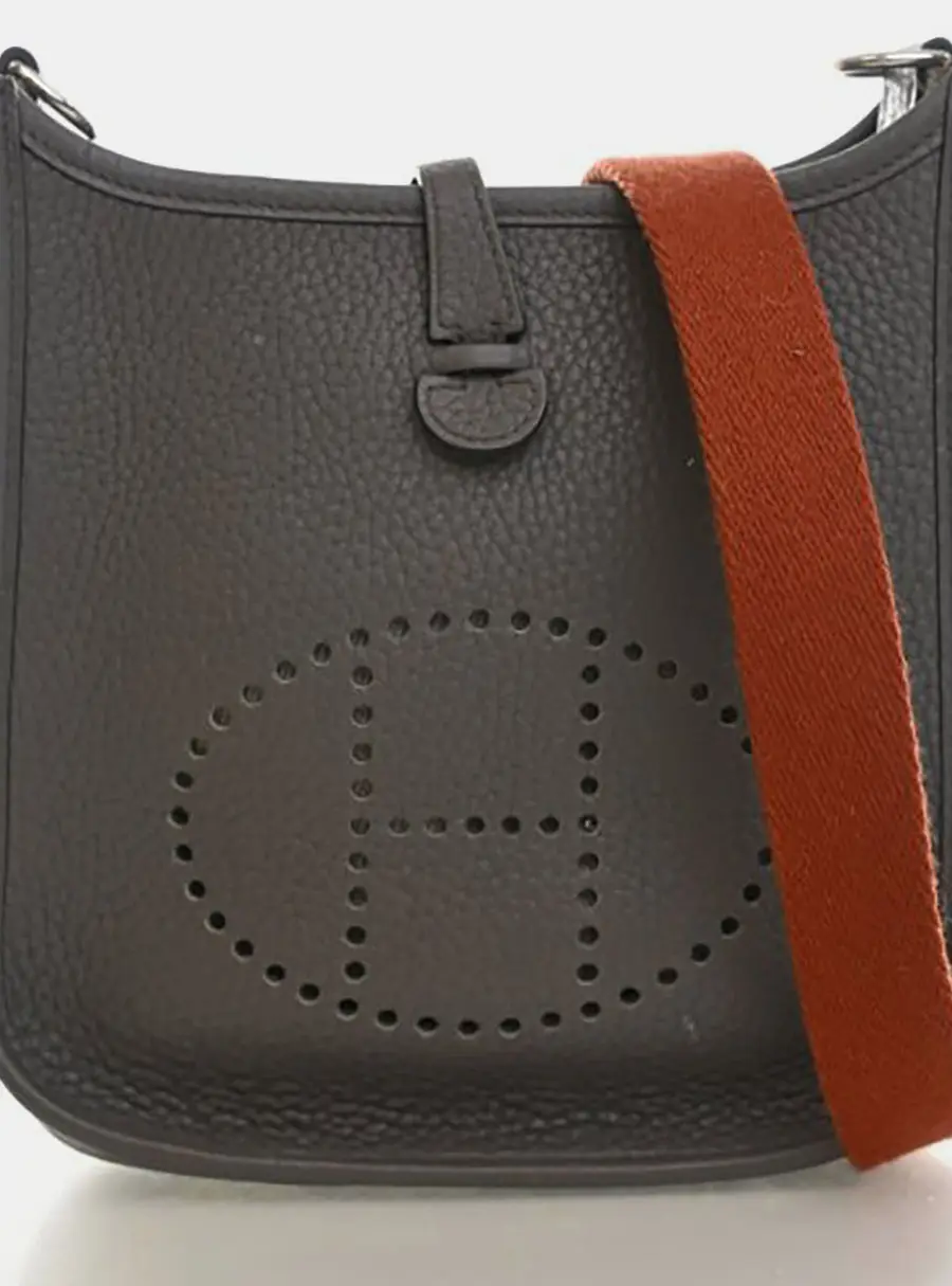 Hermes Evelyne TPM 16 Gris Etain Clemence Leather Shoulder Bag