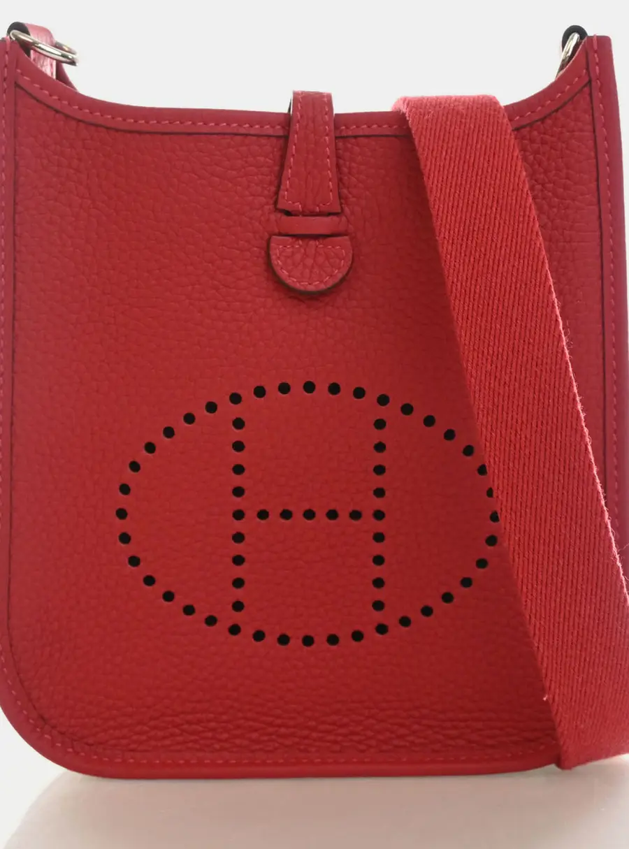 Hermes Evelyne TPM 16 Rouge Casaque Clemence Calfskin Leather Shoulder Bag