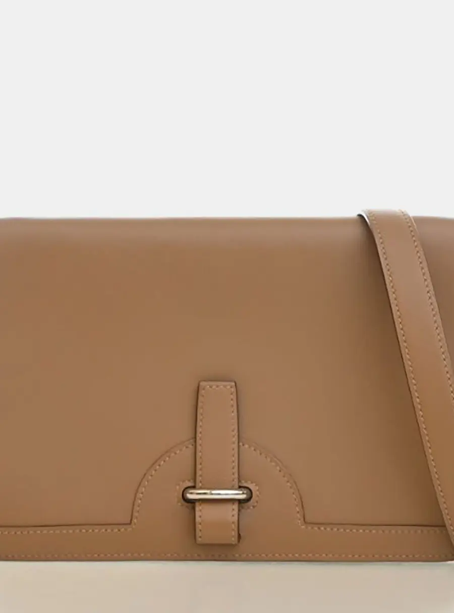 Hermes Sac Chaine D'ancre Biscuit Veau Sikkim Calfskin Leather Shoulder Bag