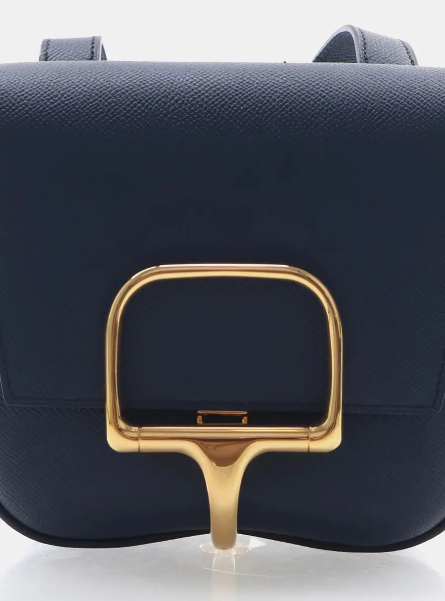 Hermes Della Cavalleria Mini Bleu Indigo Epsom Calfskin Leather Shoulder Bag GHW
