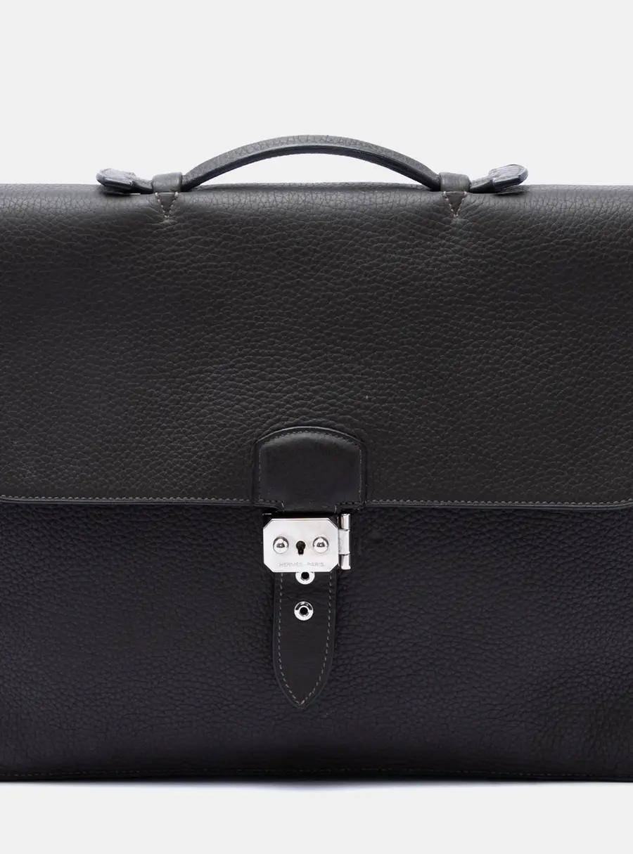 Hermes Brown Sac à Depêches 38 Verso Togo Calfskin Leather Business Bag