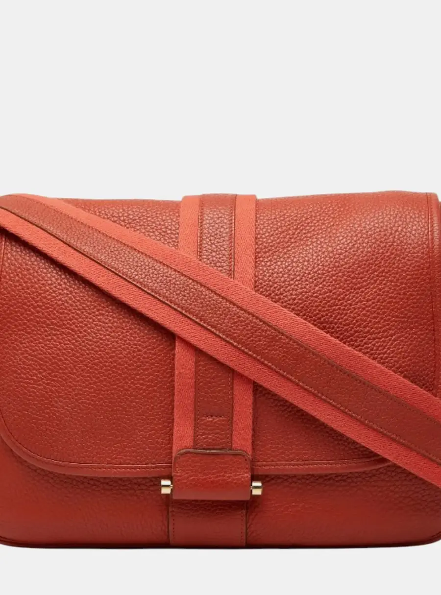 Hermes Bourlingue 34 Rose Jaipur Taurillon Clemence Leather Shoulder Bag