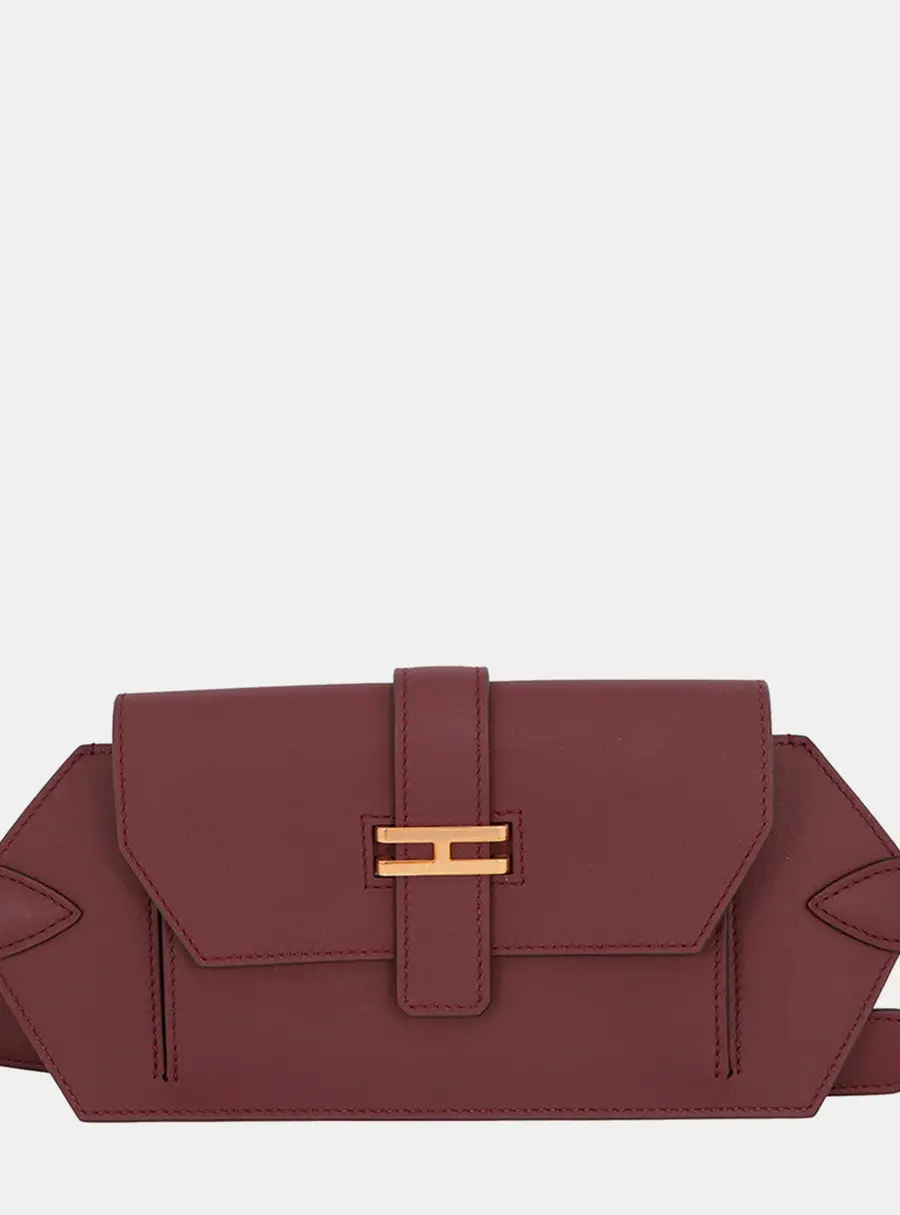 Hermes Belt Elan Pocket 24 Rouge H Swift Leather Belt Bag