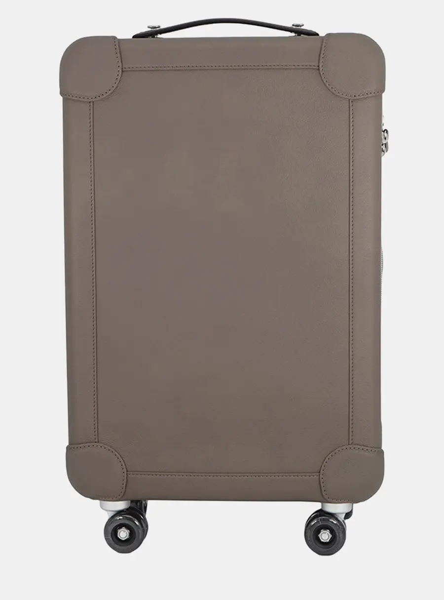 Hermes Rms Rolling Mobility Suitcase Etain/Black Taurillon Clemence Travel Bag