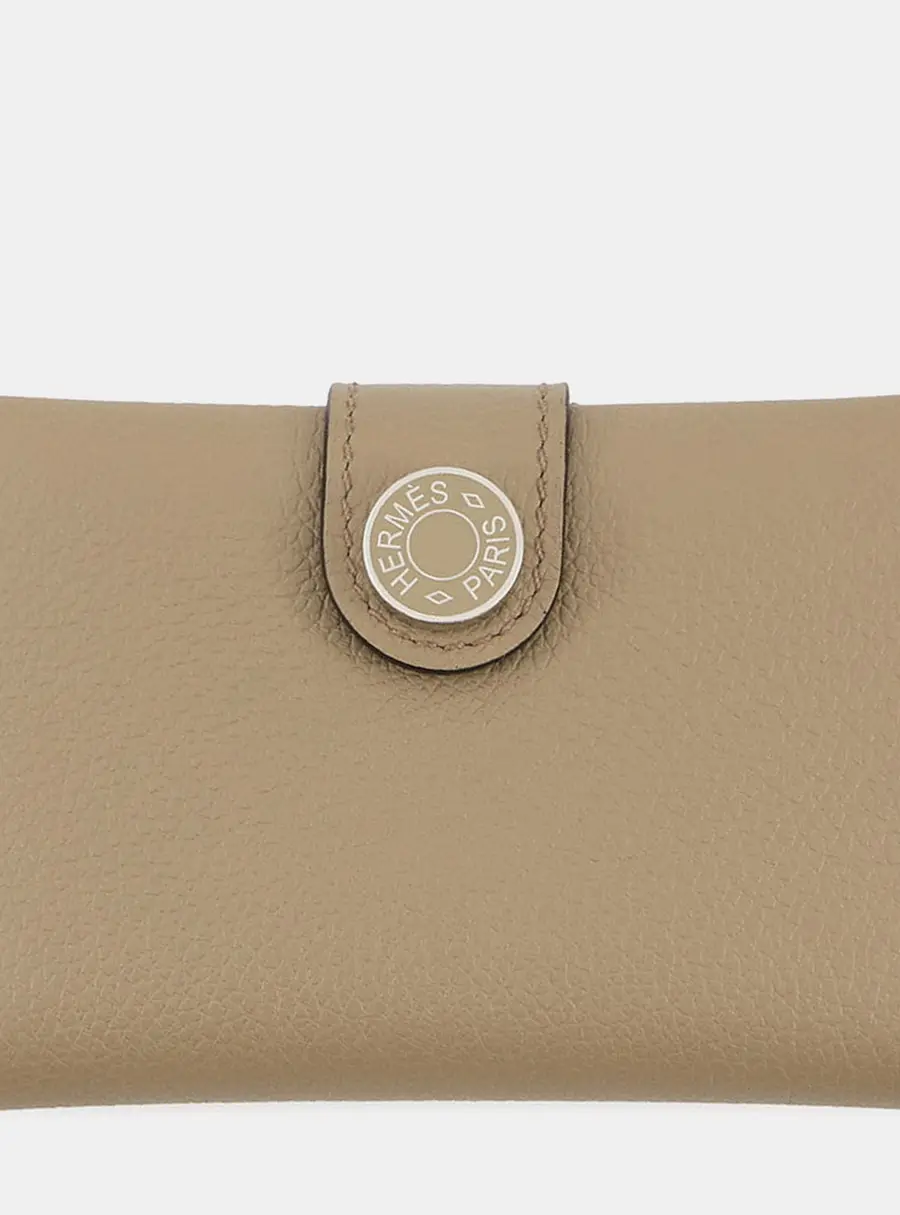 Hermes RMS Card Case Beige De Weimar Evercolor Calfskin Leather Card Holder Bag