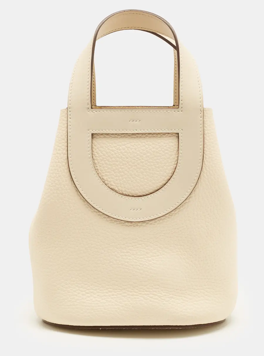 Herm&egrave;s In The Loop 18 Nata Taurillon Clemence and Swift Leather Tote