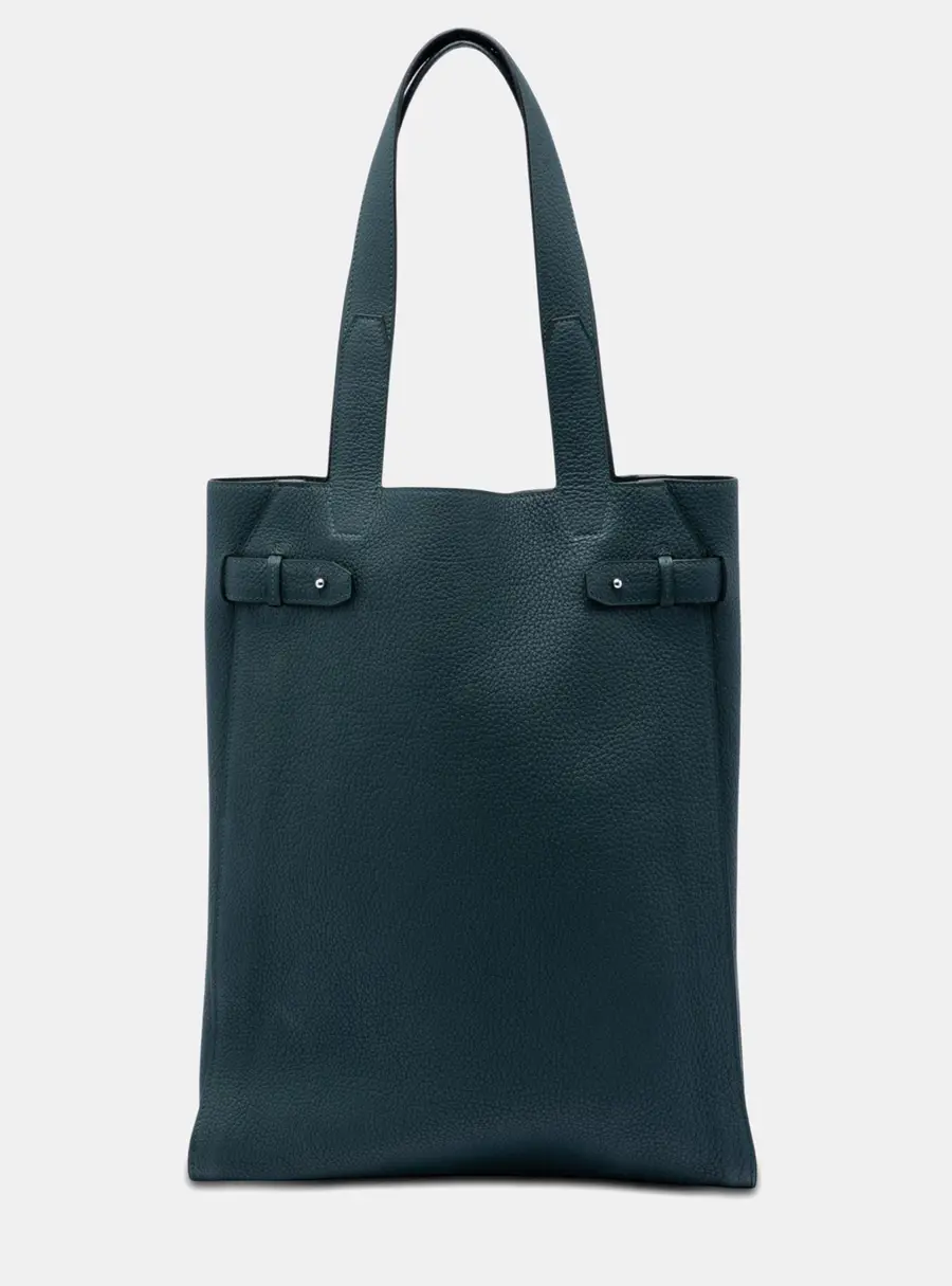 Hermes Cabas Vertige X -Large Green Negonda Calfskin Leather Tote Bag
