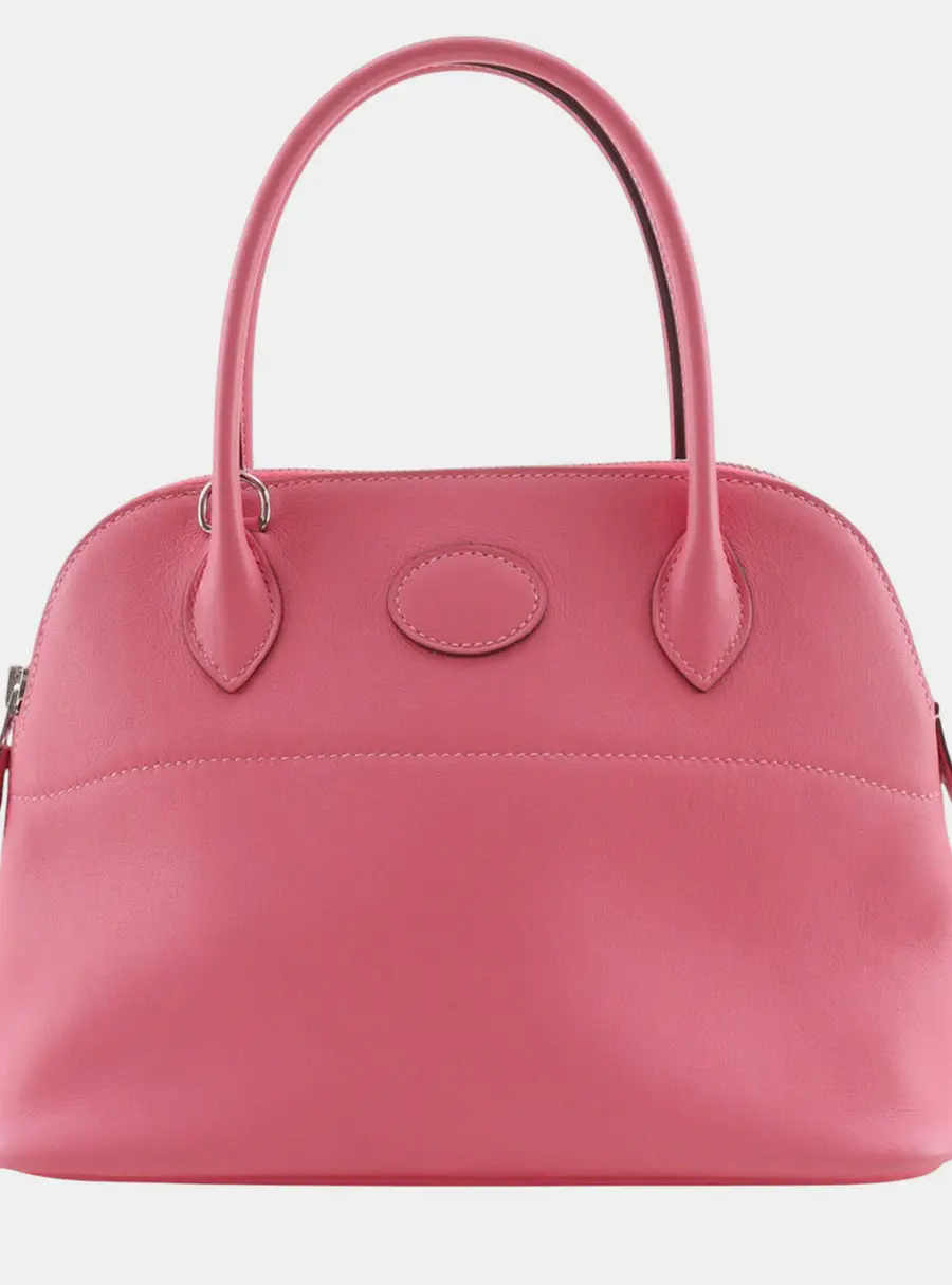 Hermes Bolide 27 Rose Azalee Veau Swift Leather Top Handle Bag