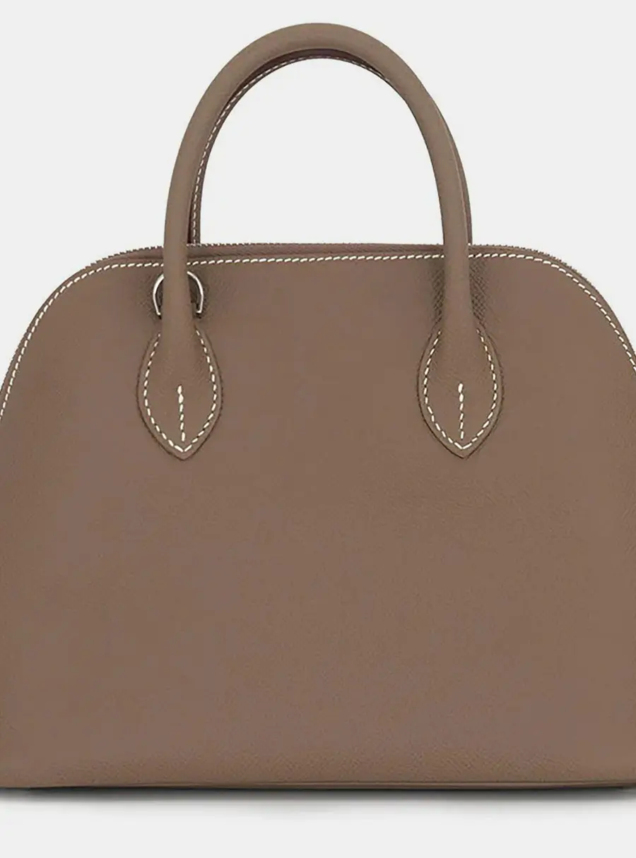 Hermes Bolide 1923 25 Etoupe Epsom Leather Top Handle Bag