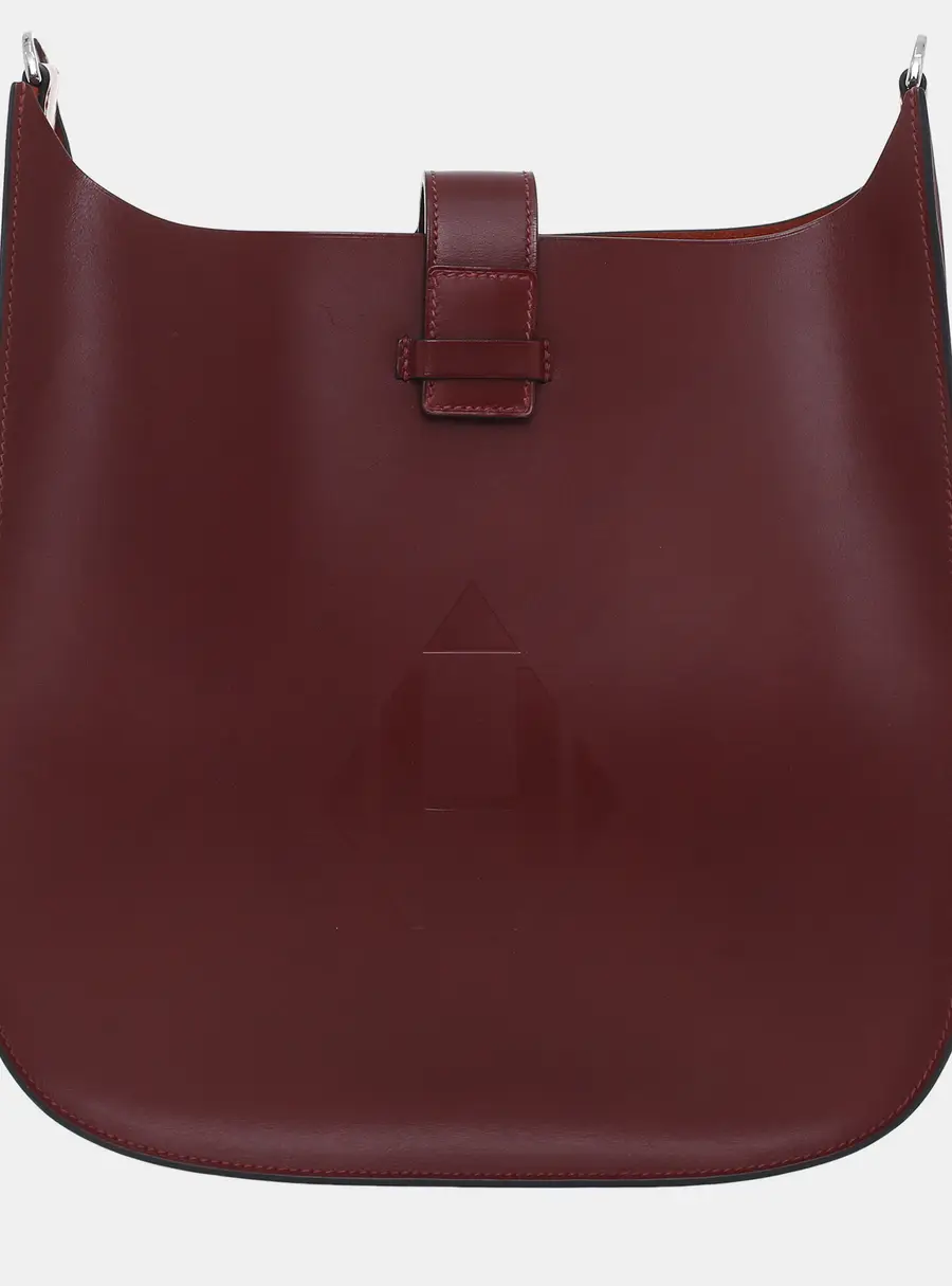 Hermes Evelyne Sellier 29 Rouge H Vache Hunter Calfskin Leather Shoulder Bag