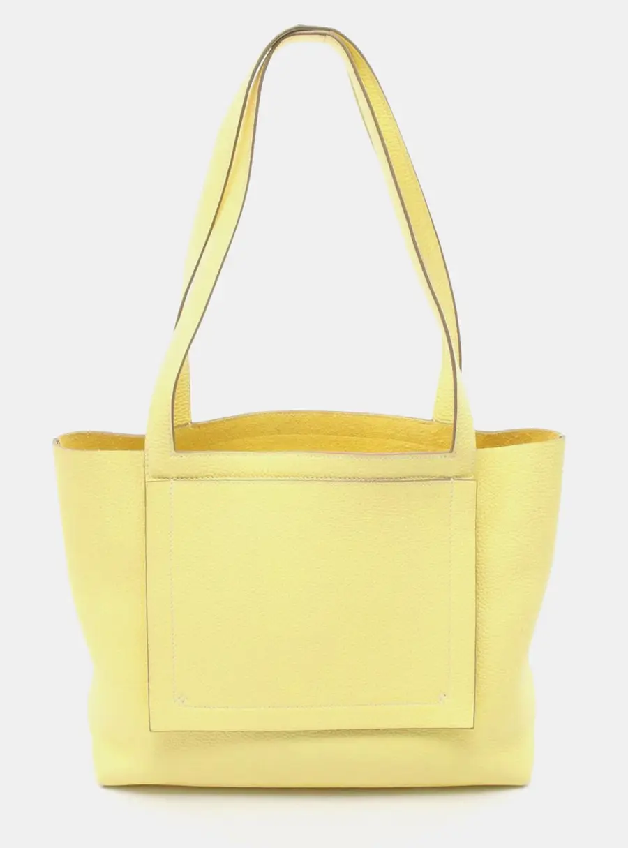 Hermès Cabasellier 31 Yellow Taurillon Clemence Leather Tote Bag