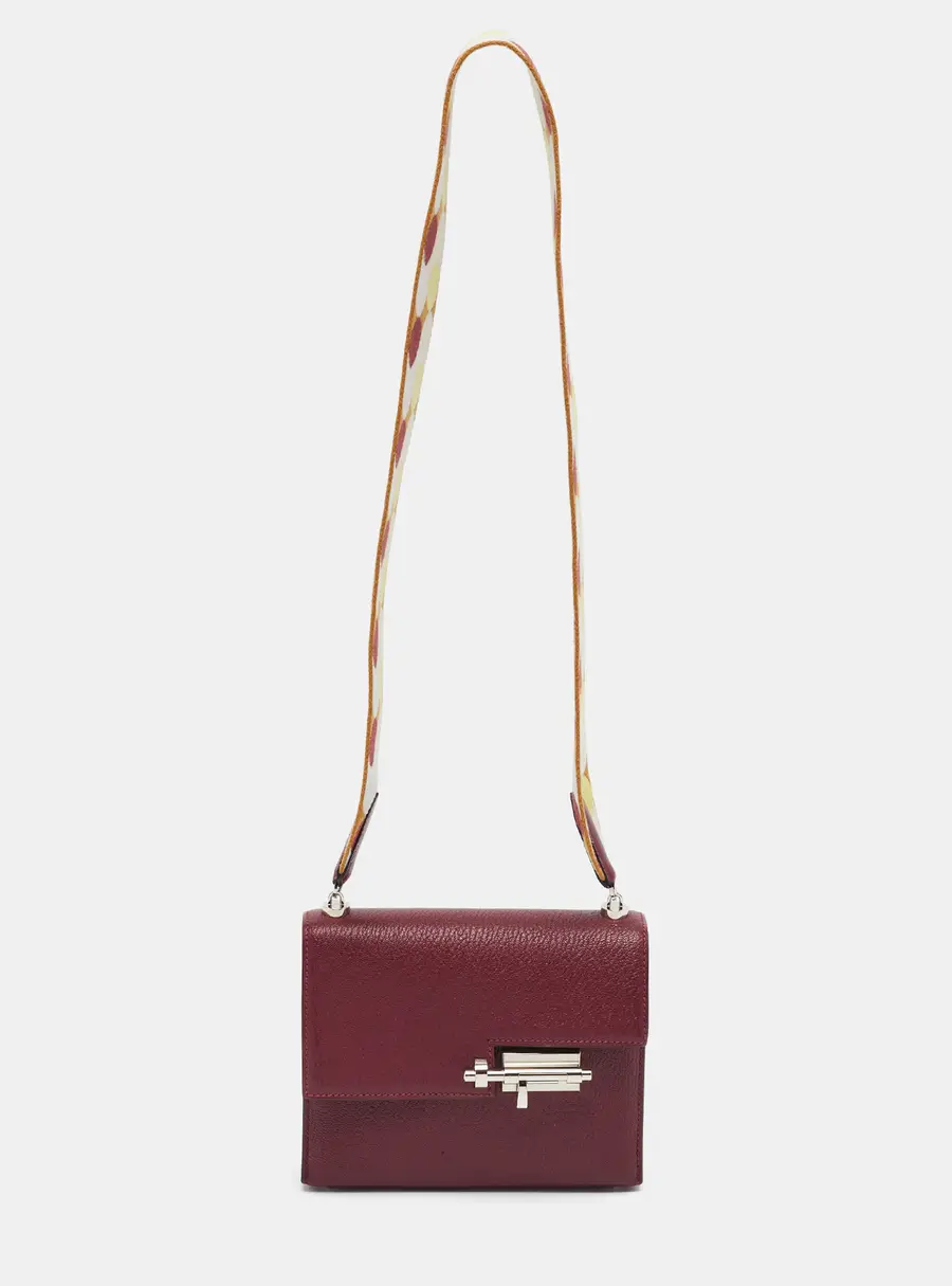 Herm&egrave;s Verrou Mini Rouge H Chevre Leather Shoulder Bag