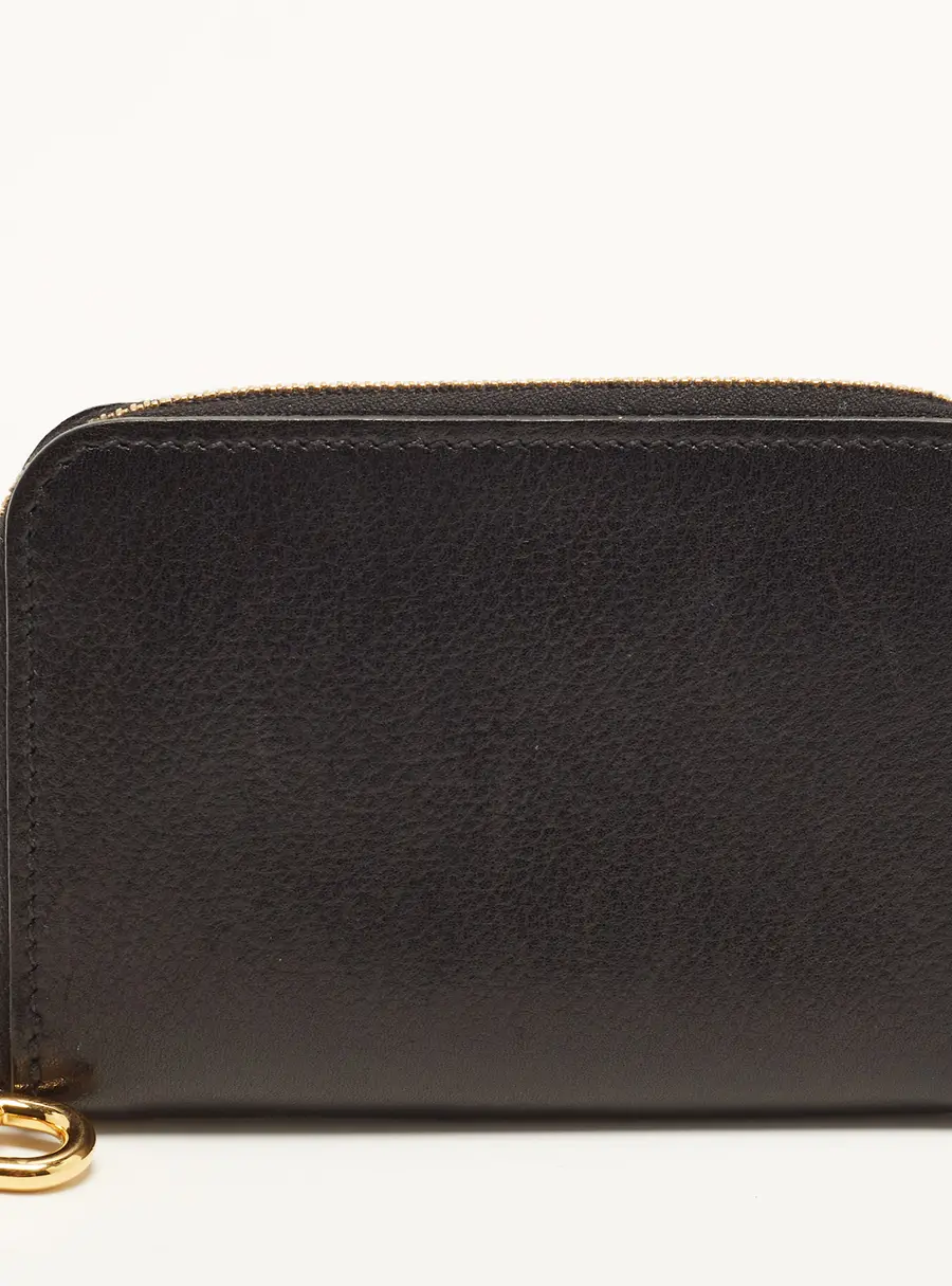 Hermes Zipengo Chaine d'Ancre Noir Evergrain Leather Compact Card Holder