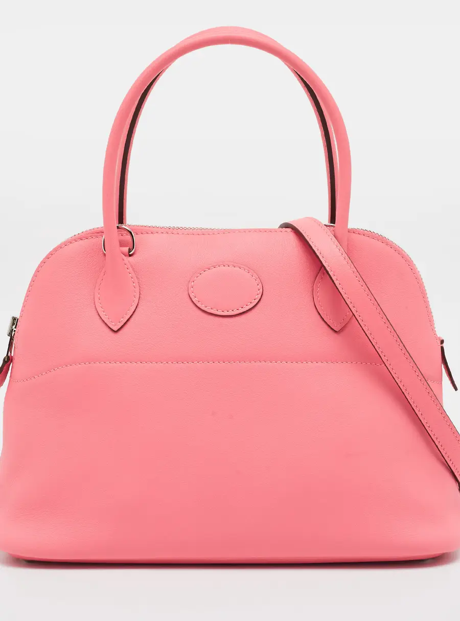 Hermès Bolide 27 Rose Azalee Swift Leather Satchel