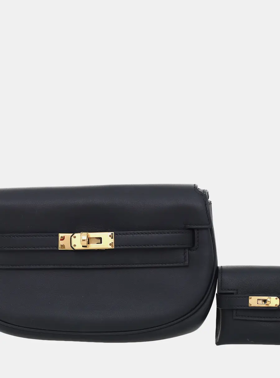 Hermes Kelly Moove Black Leather Bag