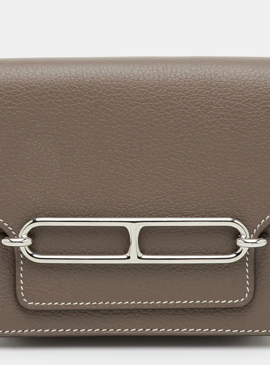 Hermès Roulis Etoupe Evercolor Leather Slim Wallet