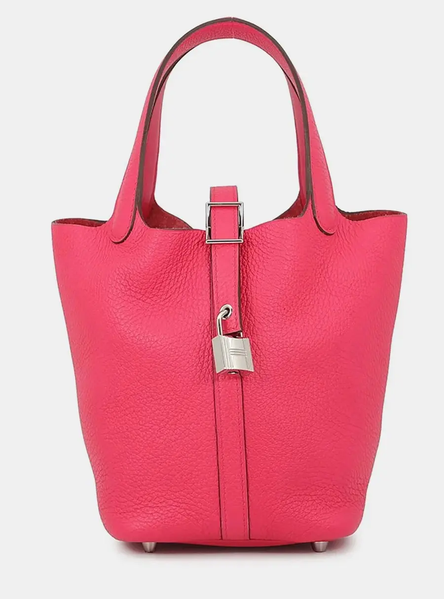 Hermes Picotin Lock Rose Extreme Taurillon Clemence Size PM