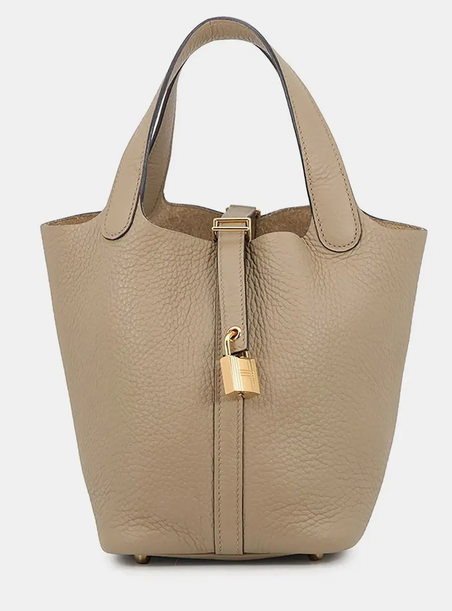 Hermes Picotin Lock Beige Marfa Taurillon Size PM