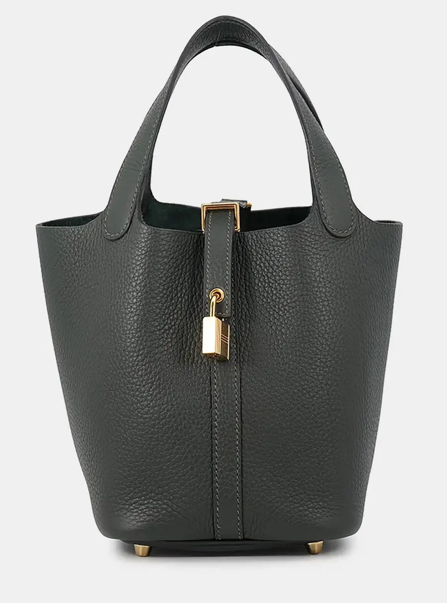 Hermes Picotin Lock Vert Mangrove Taurillon Clemence Size PM