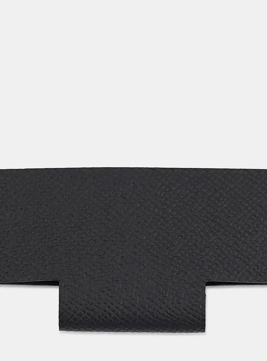 Hermes Card Case H Pocket Black Epsom