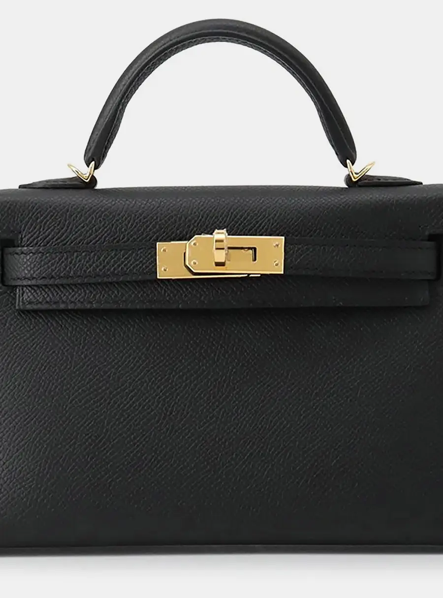 Hermes Mini Kelly 2 Outside Black Epsom