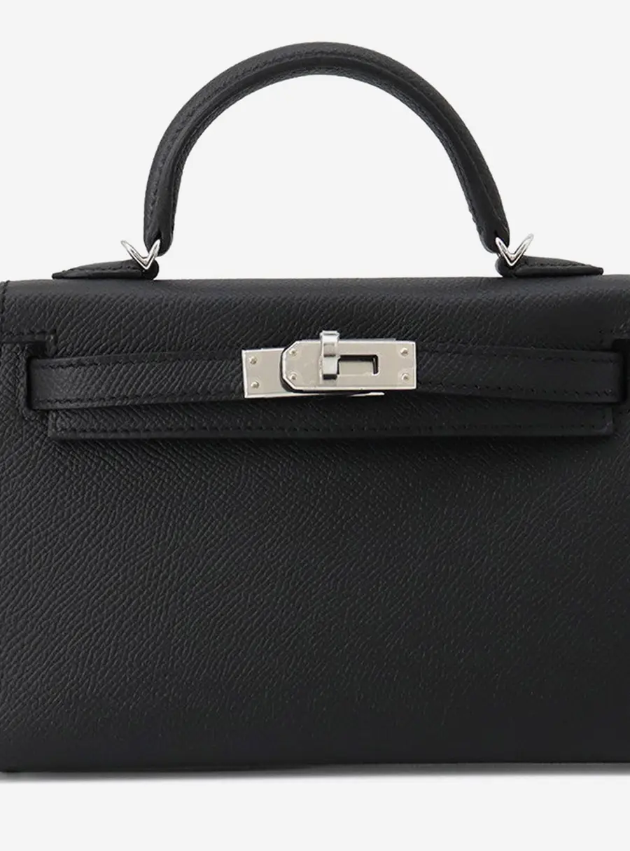 Hermes Mini Kelly 2 Outside Black Epsom