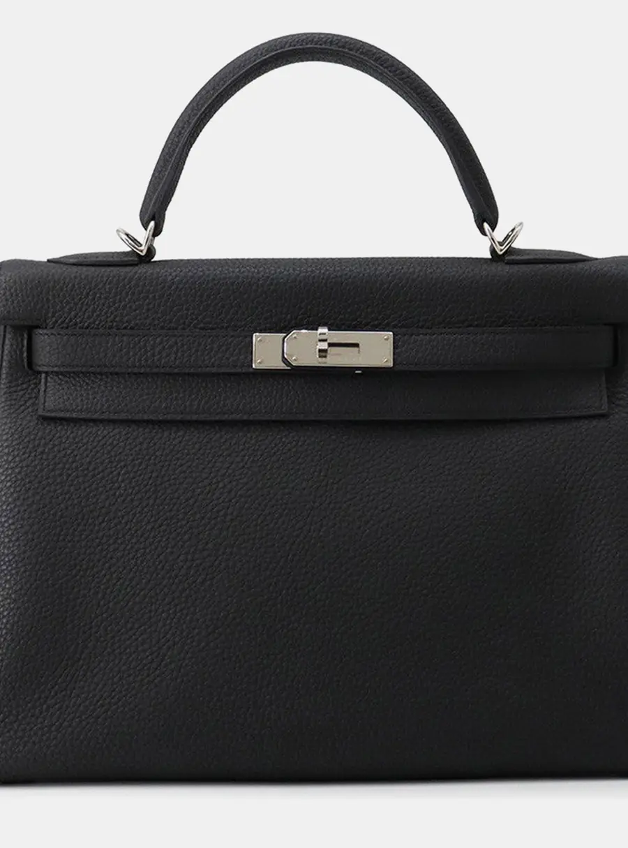Hermes Kelly 32 Black Togo Leather Size 32
