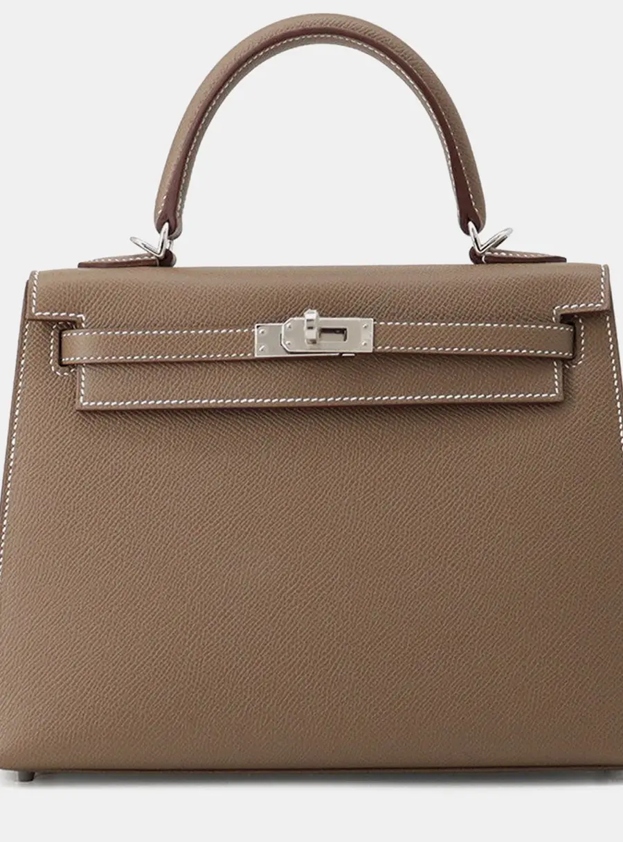 Hermes Kelly Sellier Etoupe Epsom Size 25