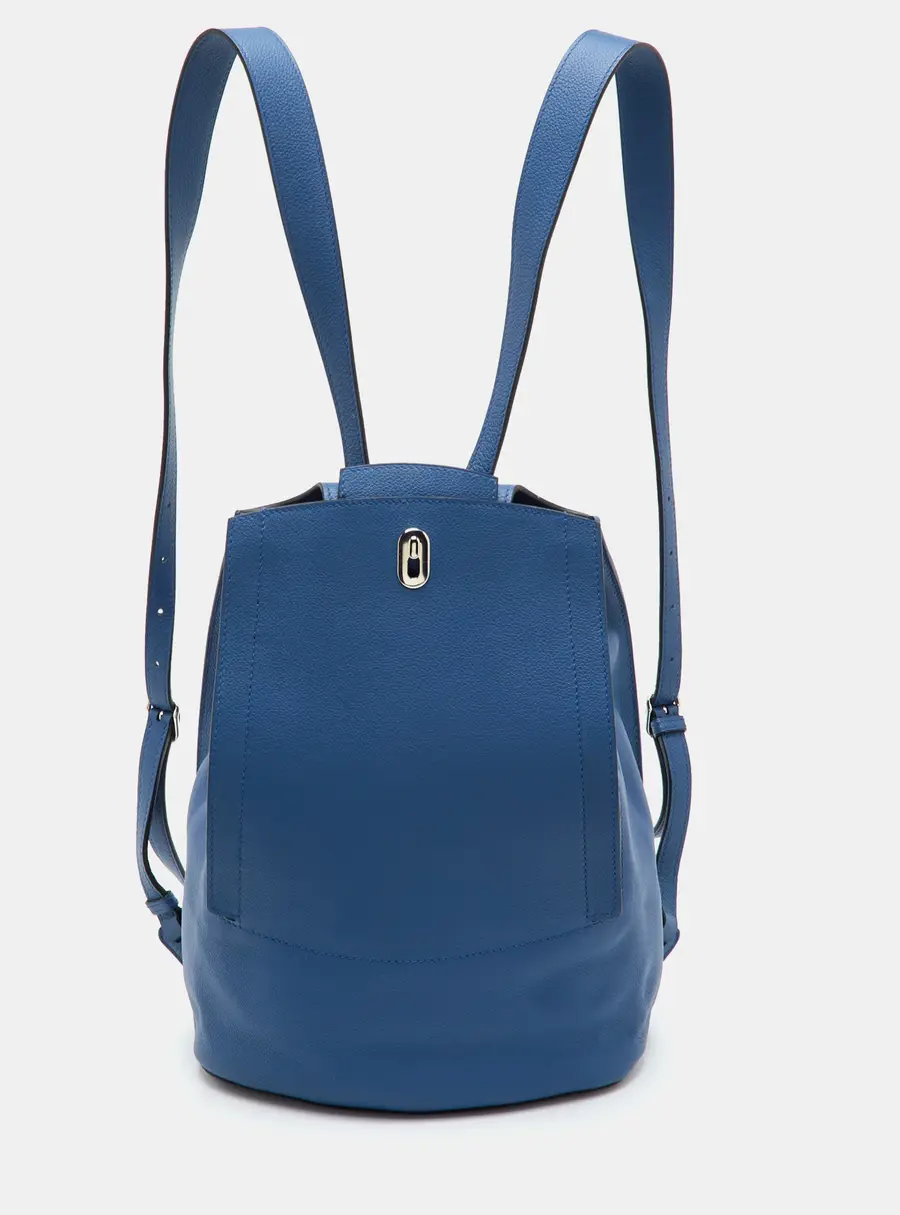 Hermes GR24 Blue Agate Evercolor Leather Palladium Finish Backpack