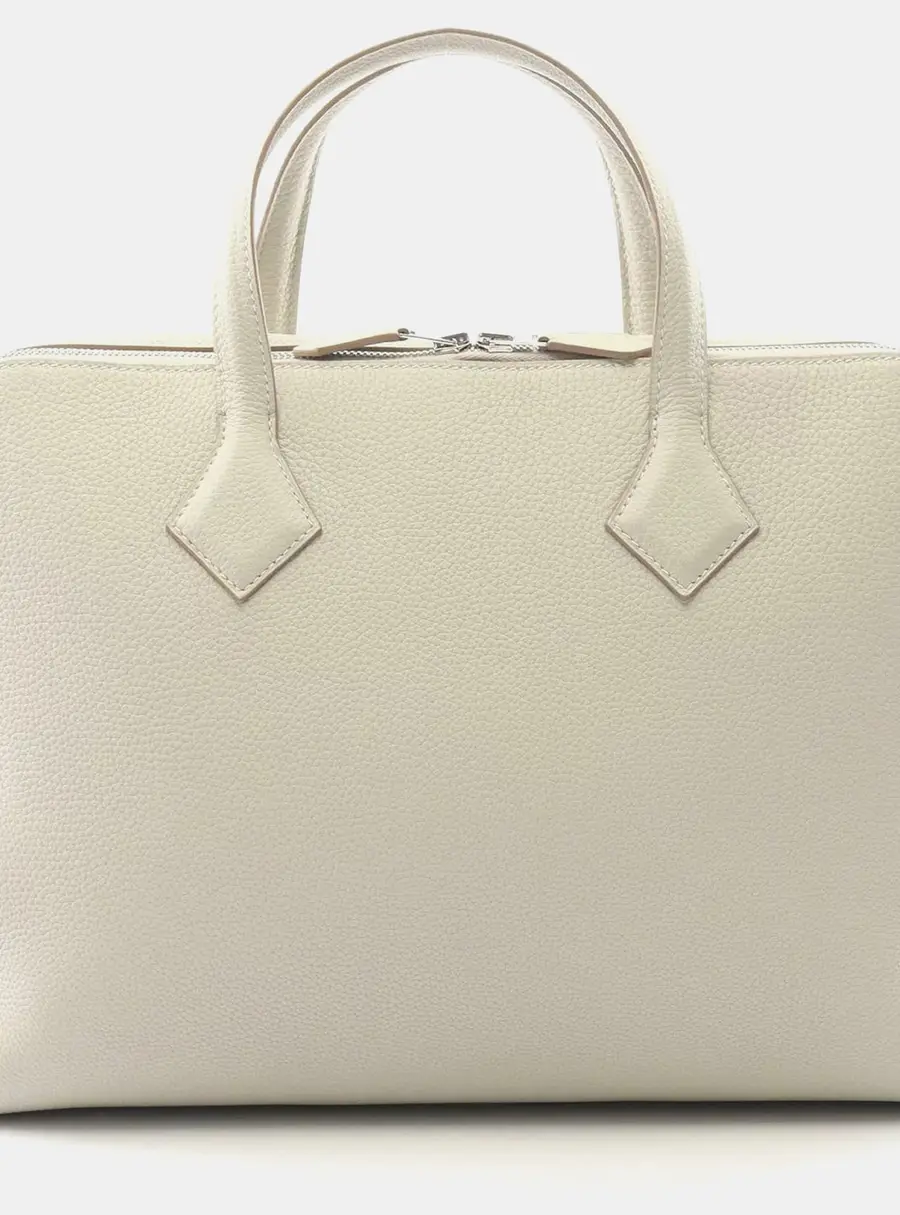 Hermès Victoria Light Gray Togo Calfskin Leather Briefcase Bag