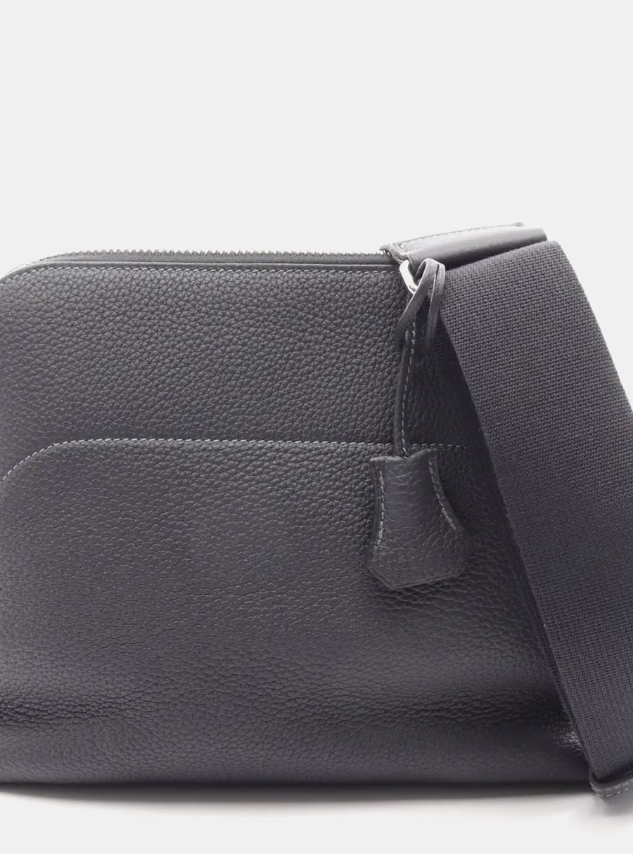 Herm&egrave;s Bolide Messenger 27 Bleu Nuit Togo Calfskin Leather Shoulder Bag